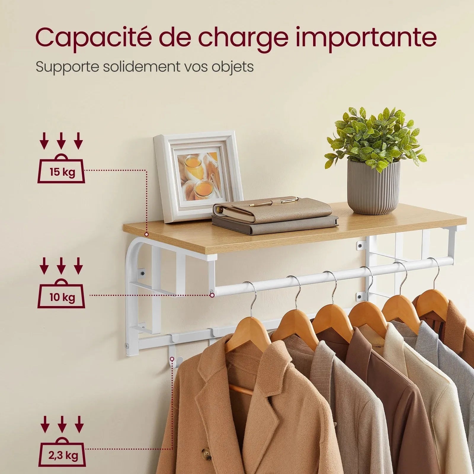Porte Manteau avec Étagère – Image 4